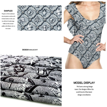 Fantasia impressão malha / tecido de Jersey de Swimwear, Sportwear, vestido